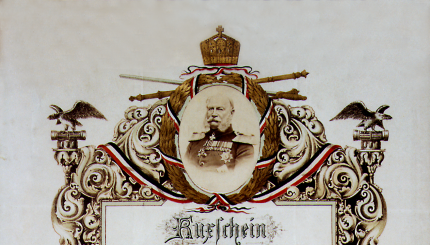 Kuxschein der Gewerkschaft Deutscher Kaiser.