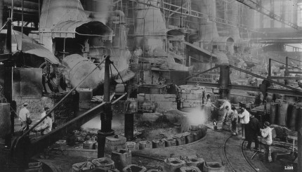 Das alte Bessemerwerk in Essen, um 1910.